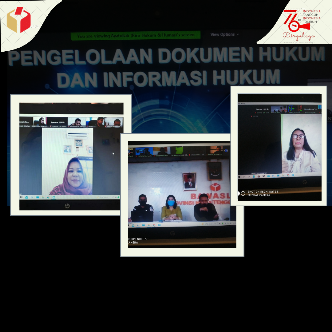 PRODUK HUKUM BAWASLU KAB/KOTA HARUS DI UPLOAD DI JDIH