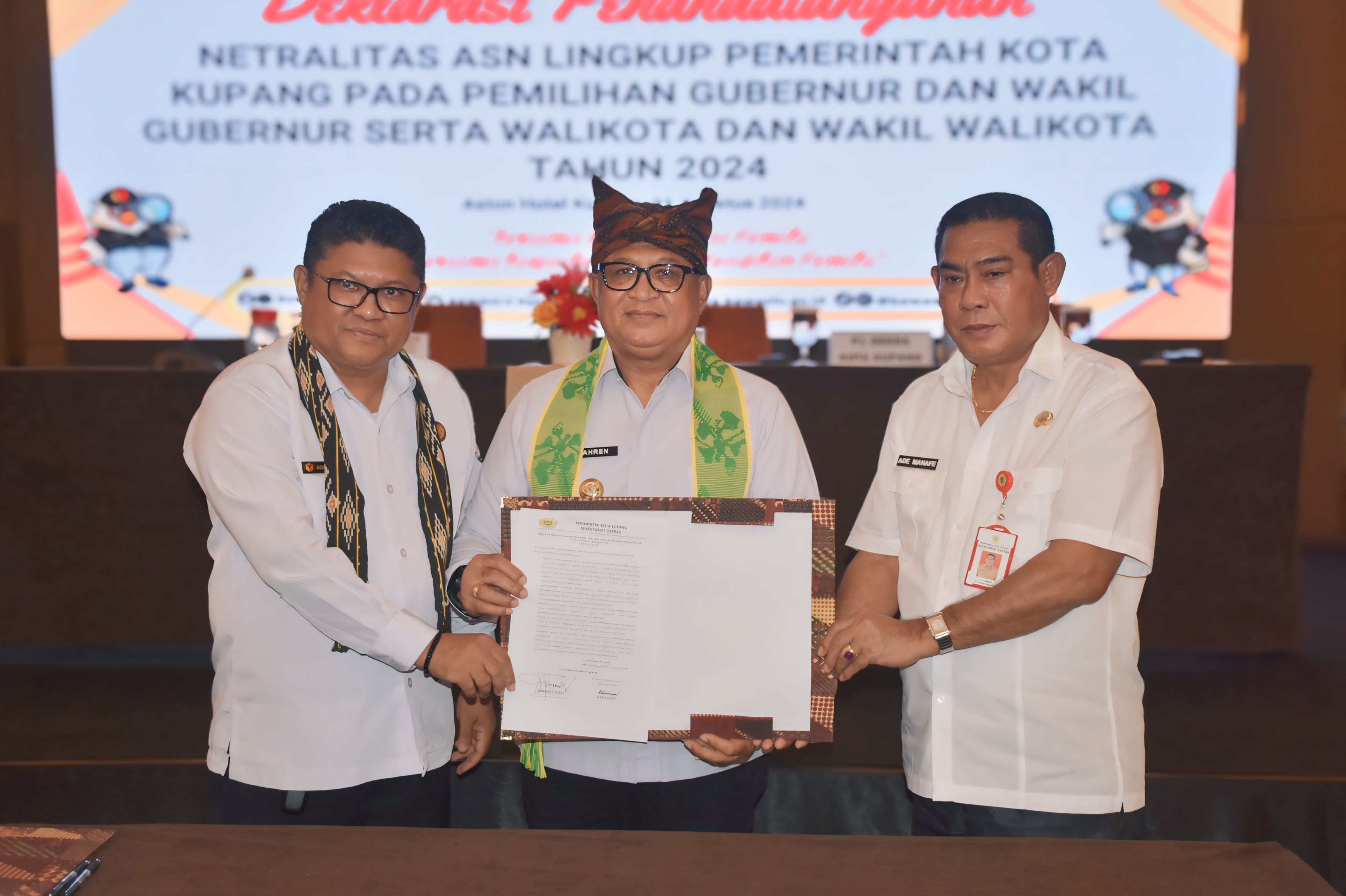 Deklarasi Penandatangan Netralitas ASN Lingkup Pemerintah Kota Kupang pada Pemilihan Gubernur dan Wakil Gubernur serta Walikota dan Wakil Walikota, Aston Hotel