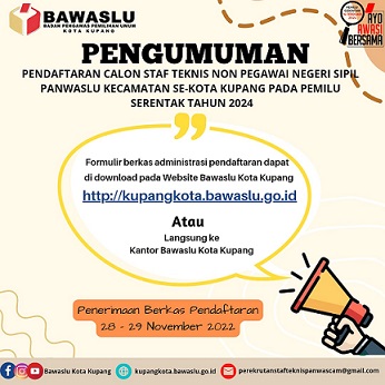 Pengumuman Perekrutan Staf Teknis Non Pegawai Sipil