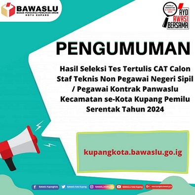 Pengumuman Tes Tertulis CAT Staf Teknis
