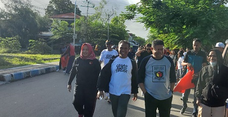 Jalan santai wujud Kebersamaan : Bawaslu Kota Kupang  Siap