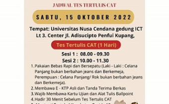 PEMBAGIAN SESI UJIAN TERTULIS CAT CALON PANWASLU KECAMATAN SE-KOTA KUPANG